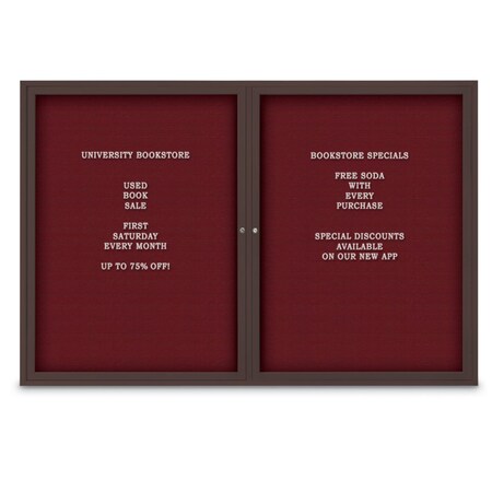 United Visual Products Letterboard, Burgundy/Bronze UV1166DSD4824-BRONZE-BURGUN